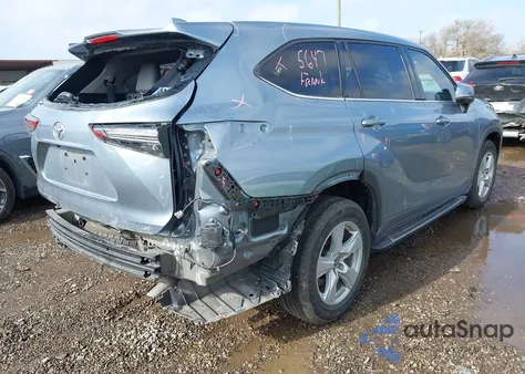2021 Toyota Highlander Le z USA, uszkodzony, nr VIN 5TDZZRAH4MS061926